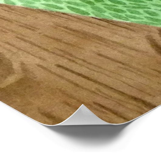 垣根に止まっていた孫子 ポスター (角)