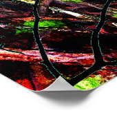 垣根の枝にロビンバード ポスター (角)