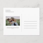 埃っぽいかわいらし青い結婚台本の駆け落ち 案内ポストカード (裏面)