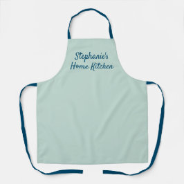 埃っぽいアクア&ブルーのホパーソナライズされたームキッチンエプロン エプロン