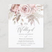 埃っぽいバラと赤面の花が予算に結婚合う (正面)