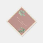 埃っぽいバラウォーターカラーグリーネ結婚リーズナプキン スタンダードカクテルナプキン (角)