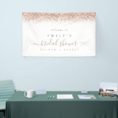 埃っぽいバラグリッターへようこそブライダルシャワーバナー 横断幕 (トレードショー)