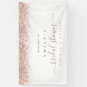埃っぽいバラグリッターへようこそブライダルシャワーバナー 横断幕 (縦)