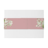 埃っぽいバラグリーンリーフローラ結婚式招待状 招待状ベリーバンド (裏面例)