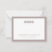 埃っぽいバラグレイ企業のロゴブランド両面 ノートカード (正面)