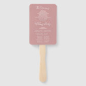 埃っぽいバラチノワセリーフローラ結婚式 プログラム ハンドファン (裏面)