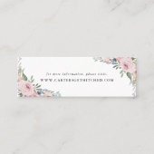 埃っぽいバラピンク結婚フローラのWebサイトカード スキニー名刺 (正面)