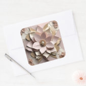 埃っぽいバラフローラアクリルキーチェーン スクエアシール (封筒)