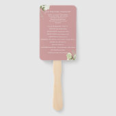 埃っぽいバラフローラグリーンリー結婚式 プログラム ハンドファン (裏面)