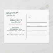 埃っぽいバラフローラフォレストグリーン写真保存日 案内ポストカード (裏面)