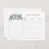 埃っぽいバラフローラメイスンジャーレシピカード 案内ポストカード (正面/裏面)