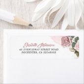 埃っぽいバラフローラヴィンテージウェディング ラベル (インサイチュ)