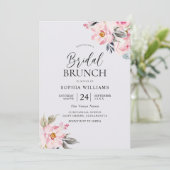 埃っぽいバラフローラ赤面ピンクブライダルシャワーブランチ 招待状 (スタンド正面)