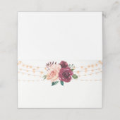 埃っぽいバラブルゴーニュフローラストリングライツ結婚ズ プレイスカード (外部開封)