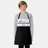 埃っぽいバラブルゴーニュ結婚のリングや輪ベアラエプロン エプロン (着用した状態)