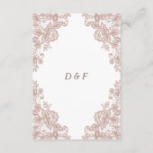 埃っぽいバラレース結婚のエンクロージャカード エンクロージャーカード (裏面)