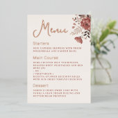 埃っぽいバラ結婚フローラのメニュー金箔メニュー 箔招待状 (立ち正面)