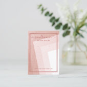 埃っぽいバラ赤面ピンクアートジュエリーディスプレイカード 名刺 (スタンド正面)