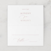 埃っぽいバラ赤面ピンクミニマル結婚リスト4 プレイスカード (外部開封)