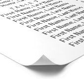 埃っぽいバラ赤面結婚フローラの座席表 ポスター (角)