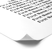 埃っぽいピンクのバラ16台結婚のシーティングチャート ポスター (角)