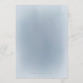 埃っぽいブルーエレガントロマンチックなヴィンテージ結婚式メニュー メニュー (裏面)