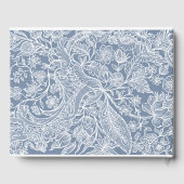 埃っぽいブルーハンドドロッドチャイノワジェリーフローラ ゲストブック (裏面)