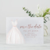 埃っぽいブルーバラエレガント金ゴールドドレス日付を保存 セーブザデート (スタンド正面)