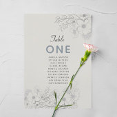 埃っぽいブルービンテージの結婚式のシーティングチャート