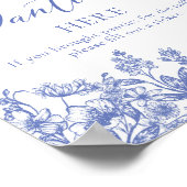 埃っぽいブルーフローラここにパンティーをドロップするゲームサイン ポスター (角)