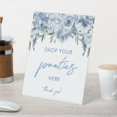 埃っぽいブルーフローラここにパンティーをドロップするゲームサイン 台座サイン (インサイチュ)