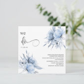 *～*埃っぽいブルーブーケAR15フローラQR RSVP 結婚 招待状 (スタンド正面)