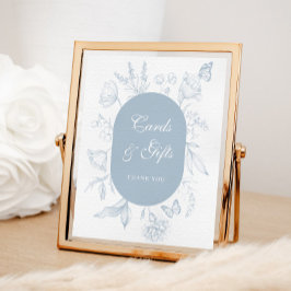 埃っぽいブルーラインアートカードとギフト ポスター