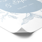 埃っぽいブルーラインアートカードとギフト ポスター (角)