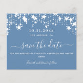 埃っぽいブルー結婚のホワイトスターの予算は日付を保存 チラシ (正面)
