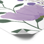 埃っぽい紫の春結婚フローラの座席表 ポスター (角)