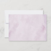 埃っぽい紫の開花幾何学的結婚RS 出欠カード (裏面)