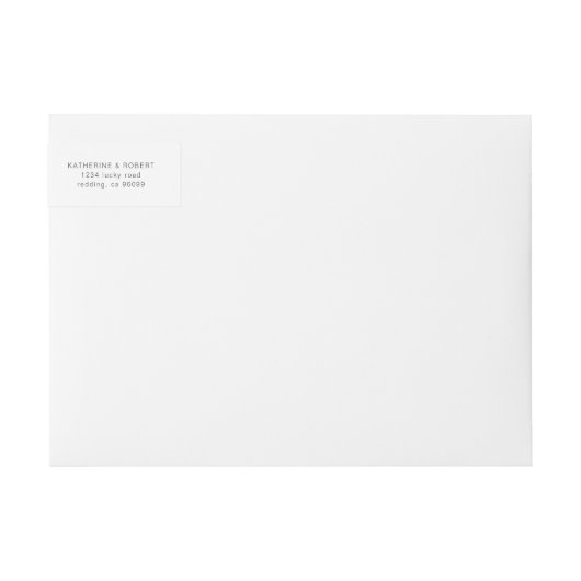 埃っぽい金ゴールドと紫結婚の住所 ラップアラウンドラベル (正面)