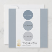 埃っぽい青いグレーのカラーパレットカード 招待状 (正面)