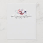 埃っぽい青いサンゴフローラ結婚式の予算を招く (裏面)