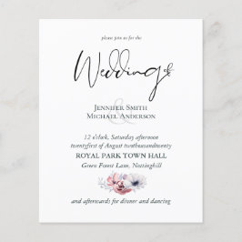 埃っぽい青いサンゴフローラ結婚式の予算を招く