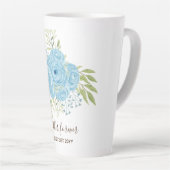 埃っぽい青いバラニュー結婚スWedsのギフトパーソナル カフェラテマグ (右アングル)
