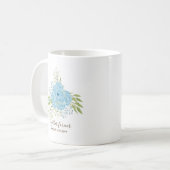 埃っぽい青いバラニュー結婚スWedsのギフトパーソナル コーヒーマグカップ (正面左)