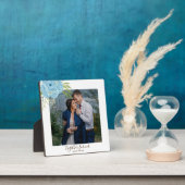 埃っぽい青いバラニュー結婚スWedsのギフトパーソナル フォトプラーク (インサイチュ)