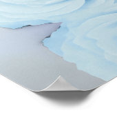 埃っぽい青いバラ20結婚テーブルの座席表 ポスター (角)