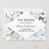 埃っぽい青いフローラの動きのお知らせ 招待状 (正面)