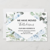 埃っぽい青いフローラの動きのお知らせ 招待状 (正面)