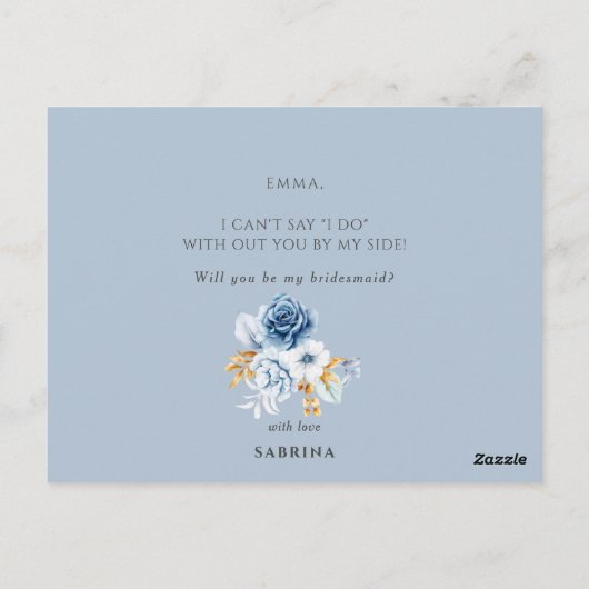 埃っぽい青いフローラは俺の花嫁になるな ポストカード (裏面)