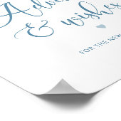 埃っぽい青いフローラアドバイスと新婚への願い ポスター (角)